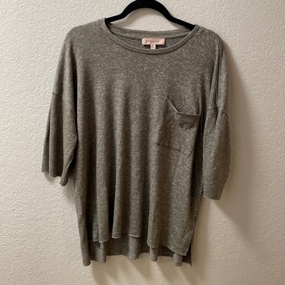 Philosophy Tops - Philosophy | Olive heather Half Sleeve Slouchy Top